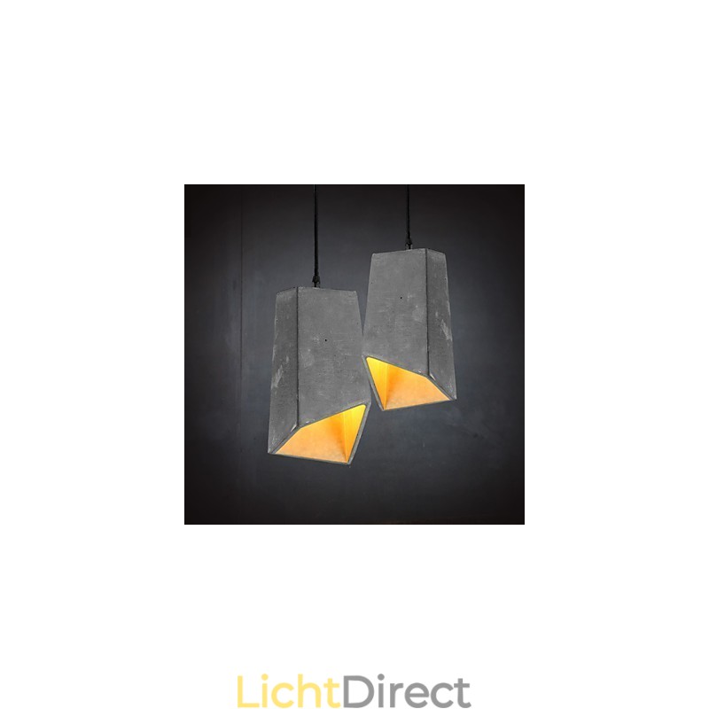 Hedendaagse en gecontracteerde retro cementen hanglamp
