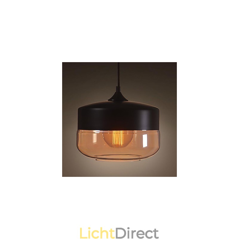 WestMenLights Vintage Modern Paint Glass Plafondlamp Hanglamp Zwart 250mm Diameter