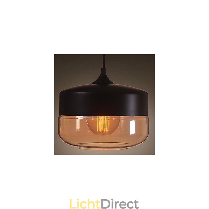 WestMenLights Vintage Modern Paint Glass Plafondlamp Hanglamp Zwart 250mm Diameter