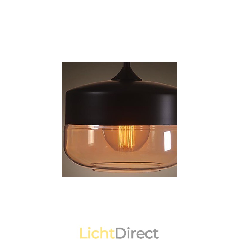 WestMenLights Vintage Modern Paint Glass Plafondlamp Hanglamp Zwart 250mm Diameter