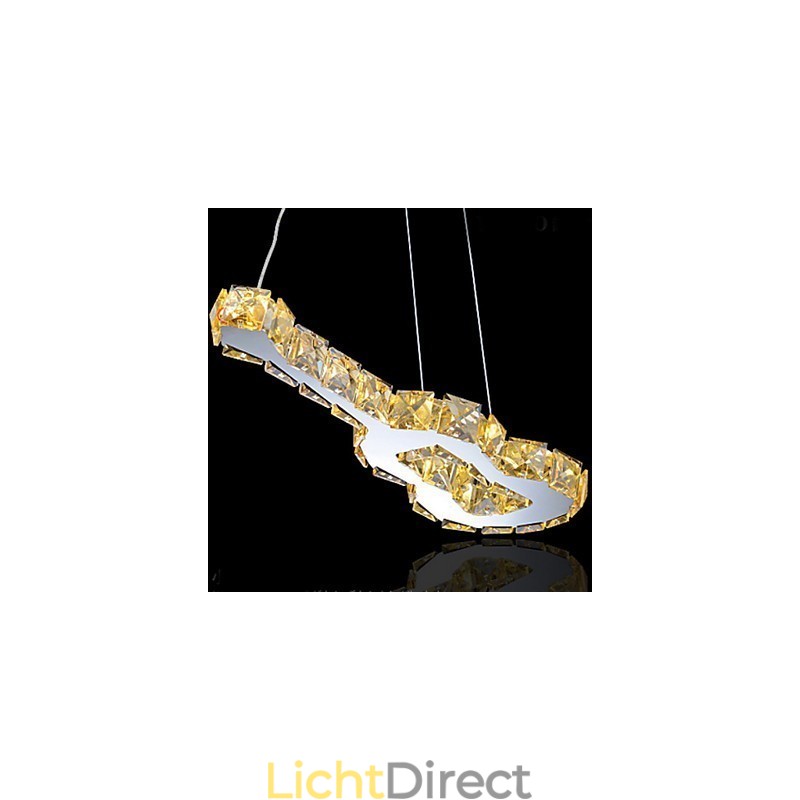 Moderne, eigentijdse kristallen metalen hanglamp