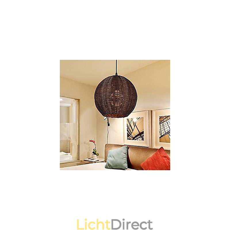 Moderne, eigentijdse lantaarn landelijke bol metalen hanglamp