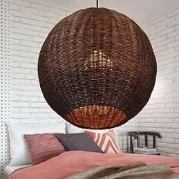 Moderne, eigentijdse lantaarn landelijke bol metalen hanglamp