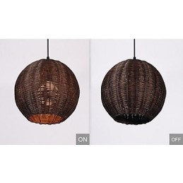 Moderne, eigentijdse lantaarn landelijke bol metalen hanglamp