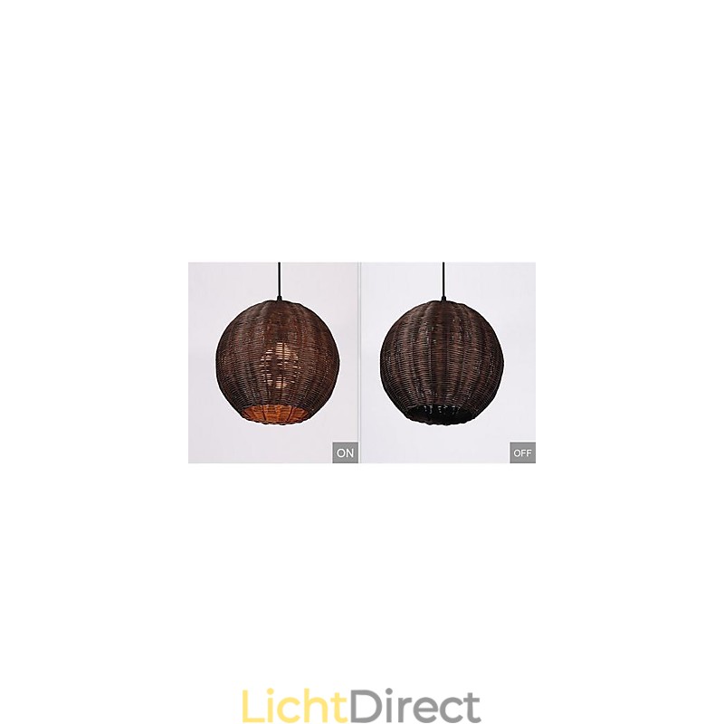 Moderne, eigentijdse lantaarn landelijke bol metalen hanglamp