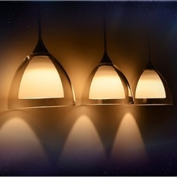 1 Licht Tweelaags Hanglamp Eiland Helder Glas Gepolijst Chroom