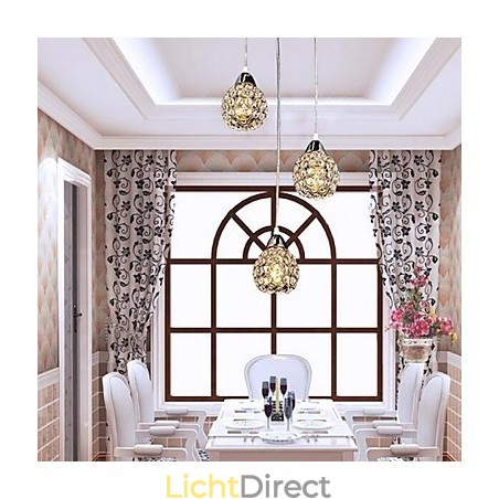 Moderne, eigentijdse kristallen, gegalvaniseerde metalen hanglamp Moderne, eigentijdse kristallen, gegalvaniseerde metalen hanglamp