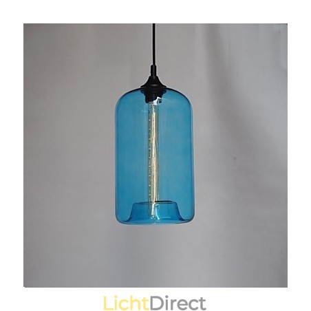 Fles Design Hanglamp 1 Licht met Transparante Kap Fles Design Hanglamp 1 Licht met Transparante Kap