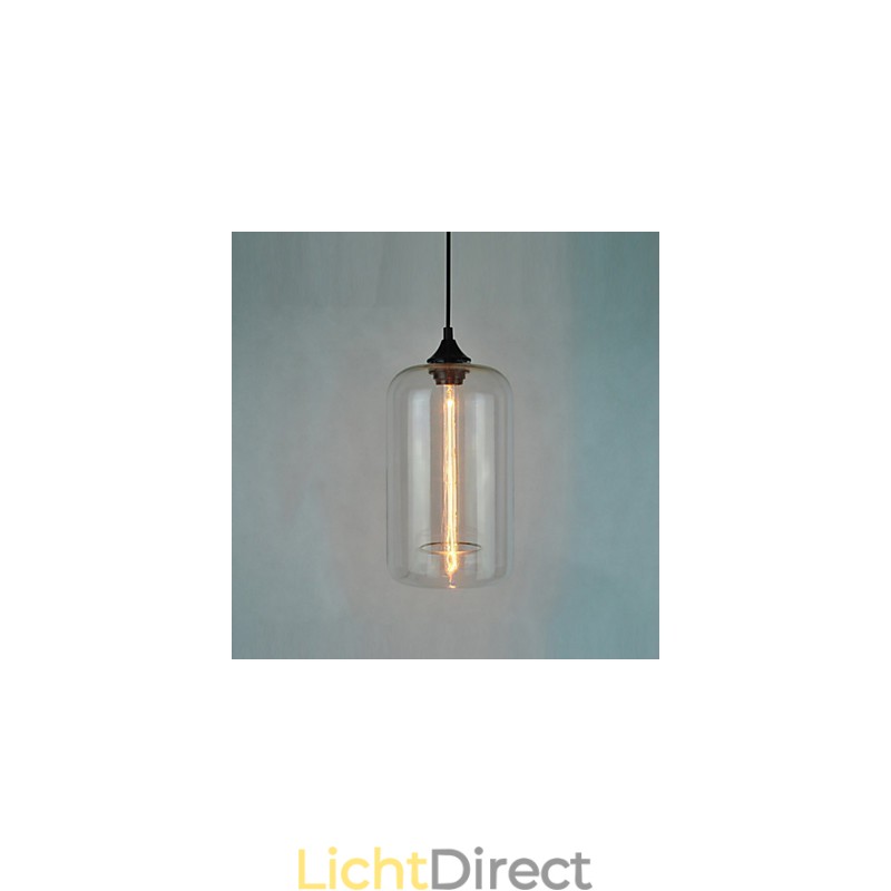 Fles Design Hanglamp 1 Licht met Transparante Kap