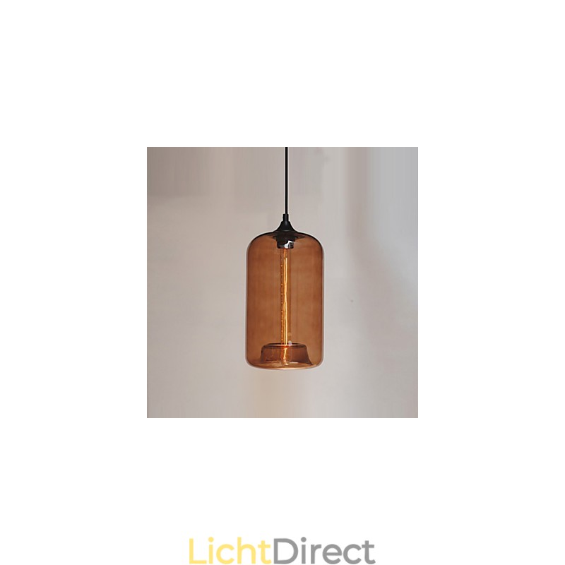 Fles Design Hanglamp 1 Licht met Transparante Kap