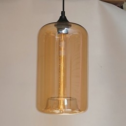 Fles Design Hanglamp 1 Licht met Transparante Kap