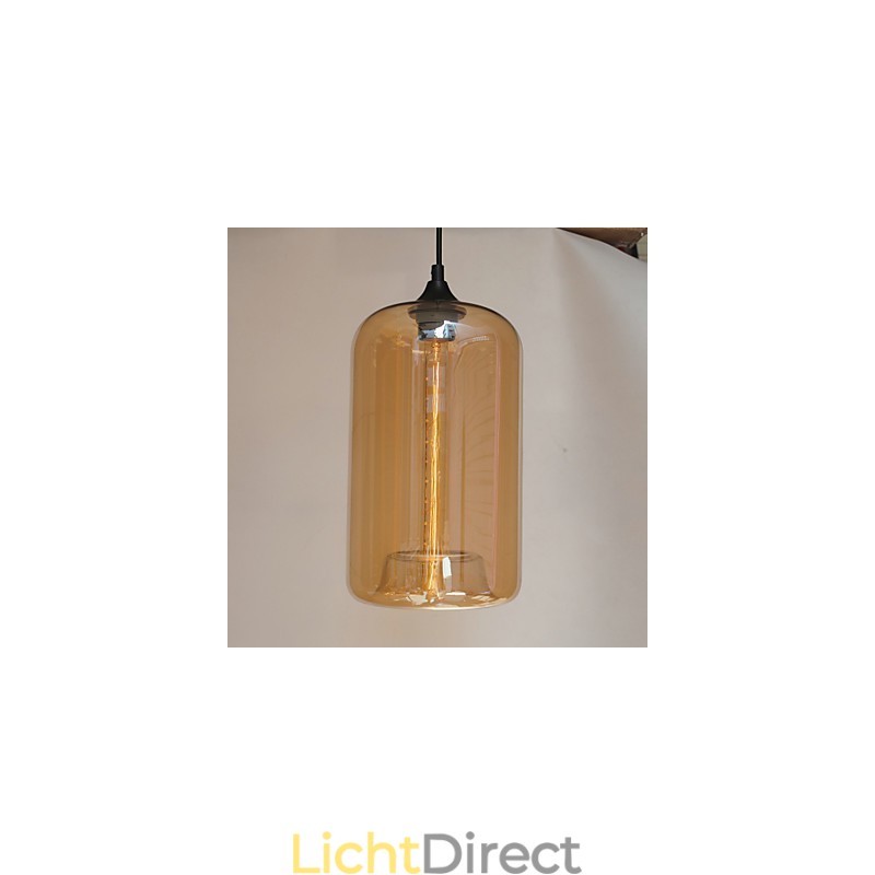 Fles Design Hanglamp 1 Licht met Transparante Kap