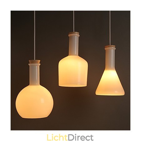 Hedendaagse en gecontracteerde creatieve magische witte glazen fleslijn hanglamp