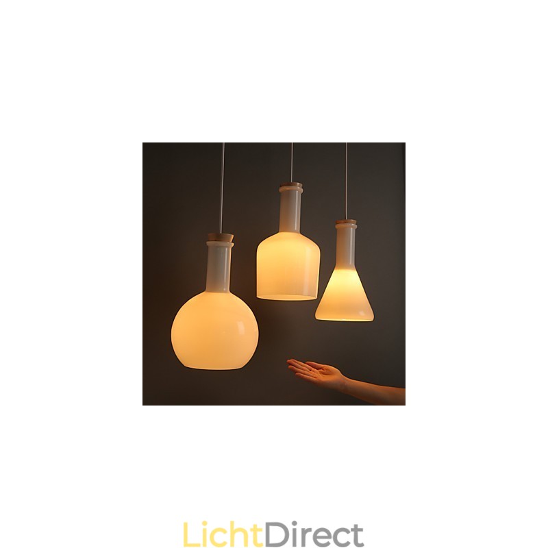 Hedendaagse en gecontracteerde creatieve magische witte glazen fleslijn hanglamp