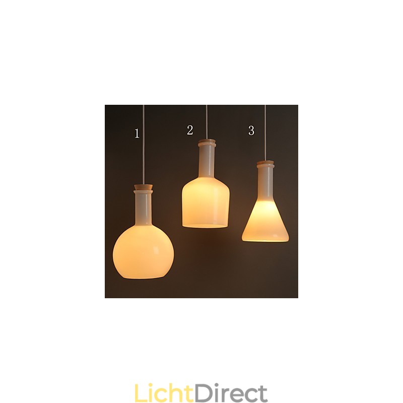 Hedendaagse en gecontracteerde creatieve magische witte glazen fleslijn hanglamp