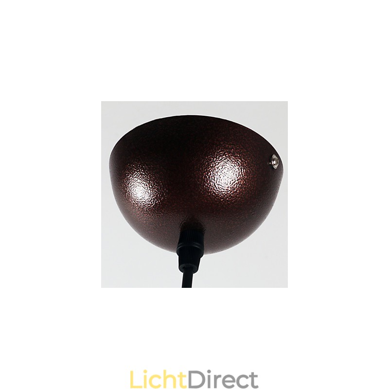 Moderne, eigentijdse metalen hanglamp met schilderij