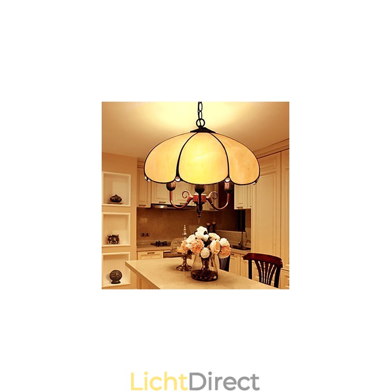 Europese landelijke creatieve kunsten glas-in-lood kroonluchter herstel van oude gebruiken lamp licht