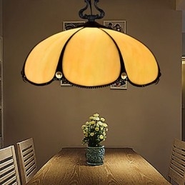 Europese landelijke creatieve kunsten glas-in-lood kroonluchter herstel van oude gebruiken lamp licht