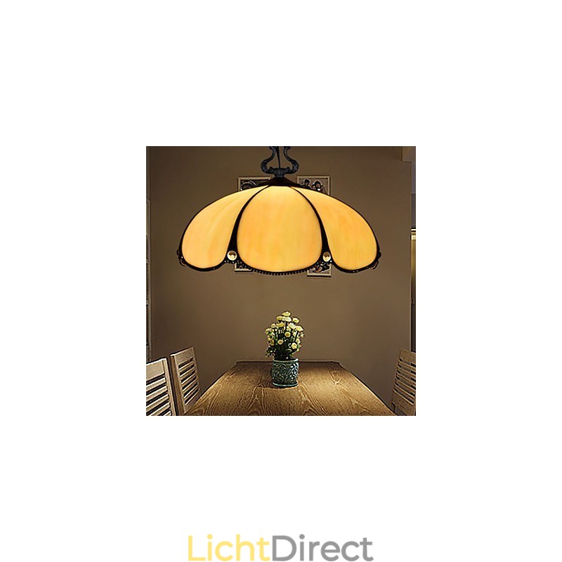 Europese landelijke creatieve kunsten glas-in-lood kroonluchter herstel van oude gebruiken lamp licht