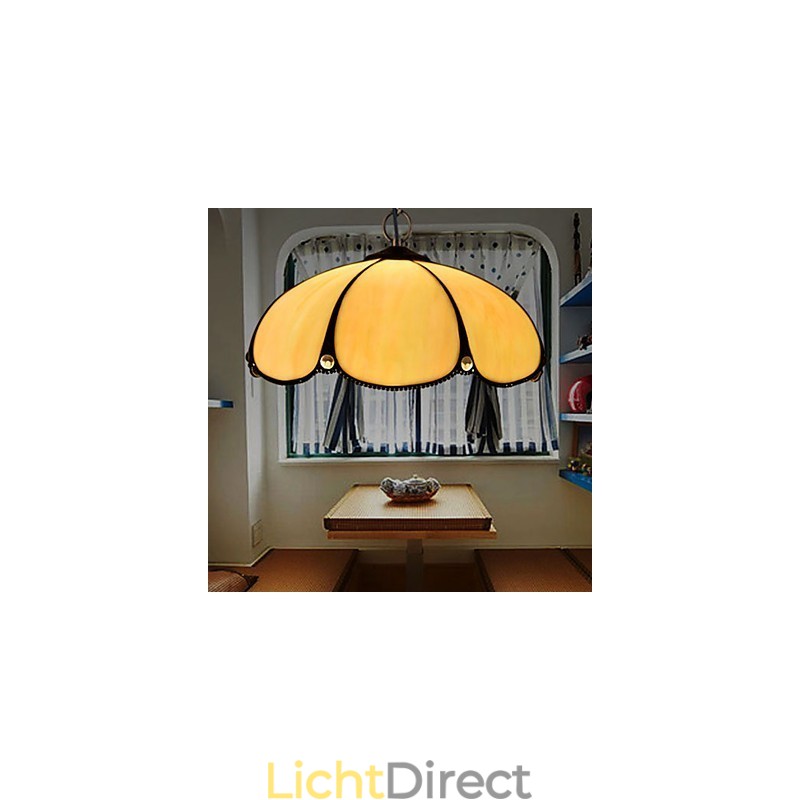Europese landelijke creatieve kunsten glas-in-lood kroonluchter herstel van oude gebruiken lamp licht