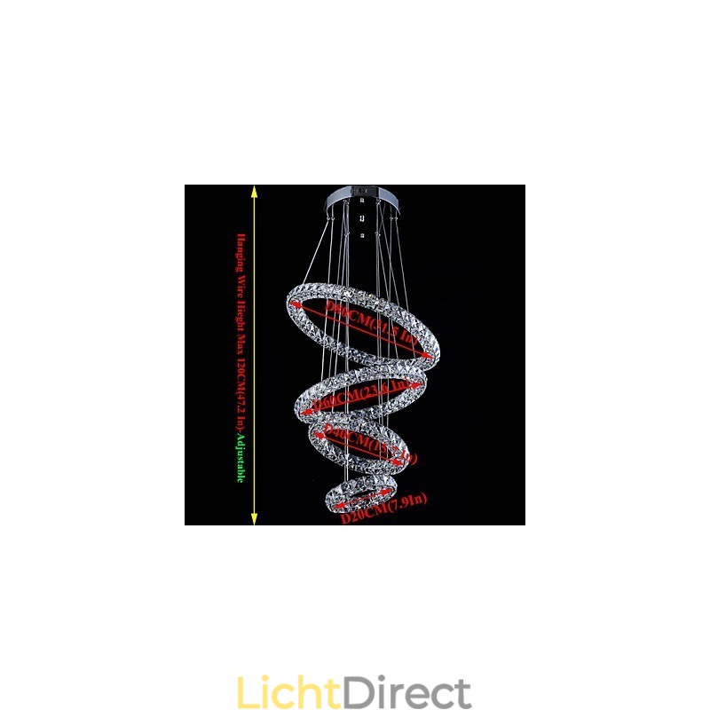 Kristallen ring hanglamp moderne plafond kroonluchter verlichting lamp armaturen met