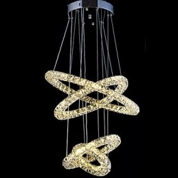 Kristallen ring hanglamp moderne plafond kroonluchter verlichting lamp armaturen met
