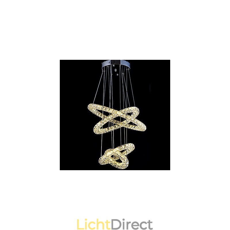 Kristallen ring hanglamp moderne plafond kroonluchter verlichting lamp armaturen met