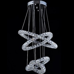 Kristallen ring hanglamp moderne plafond kroonluchter verlichting lamp armaturen met