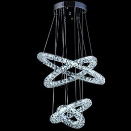 Kristallen ring hanglamp moderne plafond kroonluchter verlichting lamp armaturen met