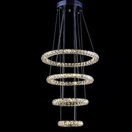 Kristallen ring hanglamp moderne plafond kroonluchter verlichting lamp armaturen met