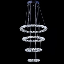 Kristallen ring hanglamp moderne plafond kroonluchter verlichting lamp armaturen met