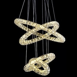 Kristallen ring hanglamp moderne plafond kroonluchter verlichting lamp armaturen met
