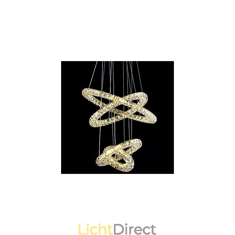 Kristallen ring hanglamp moderne plafond kroonluchter verlichting lamp armaturen met