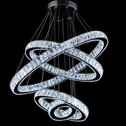 Kristallen hanglamp plafondlamp kroonluchter verlichtingsarmaturen met 4 ringen