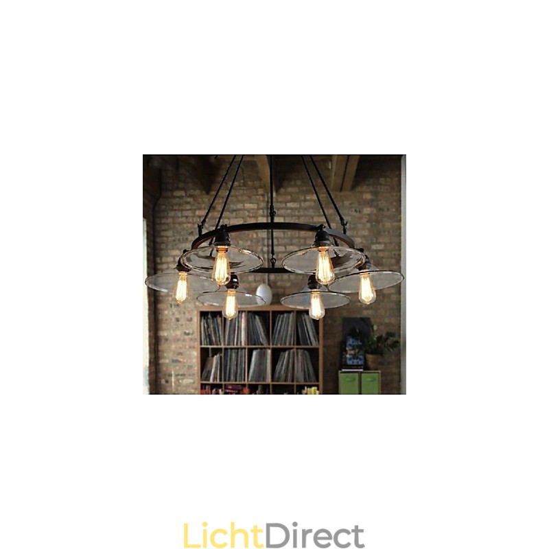 Traditionele Klassieke Vintage Retro Lantaarn Land Mini Stijl Schilderij Metalen Hanglamp Eetkamer