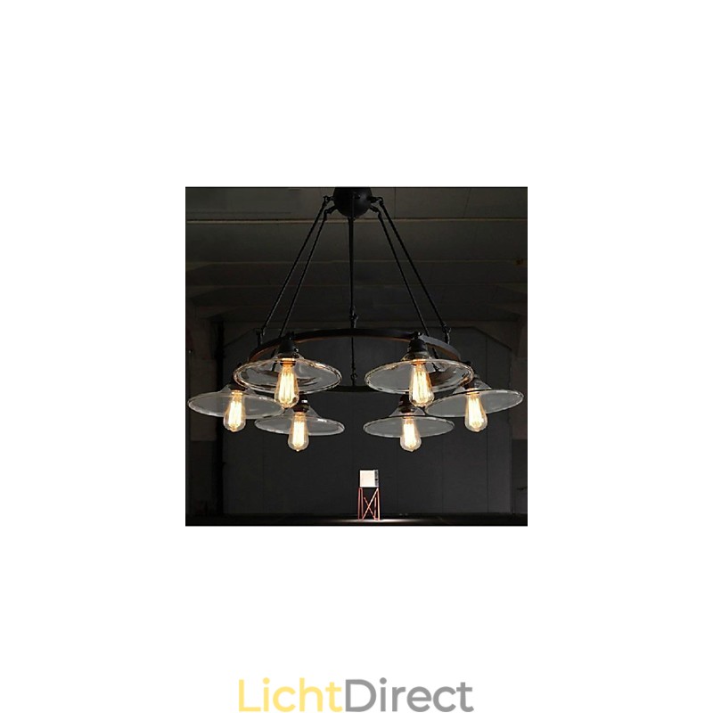 Traditionele Klassieke Vintage Retro Lantaarn Land Mini Stijl Schilderij Metalen Hanglamp Eetkamer