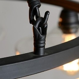 Traditionele Klassieke Vintage Retro Lantaarn Land Mini Stijl Schilderij Metalen Hanglamp Eetkamer