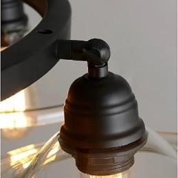 Traditionele Klassieke Vintage Retro Lantaarn Land Mini Stijl Schilderij Metalen Hanglamp Eetkamer