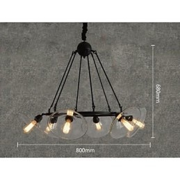 Traditionele Klassieke Vintage Retro Lantaarn Land Mini Stijl Schilderij Metalen Hanglamp Eetkamer