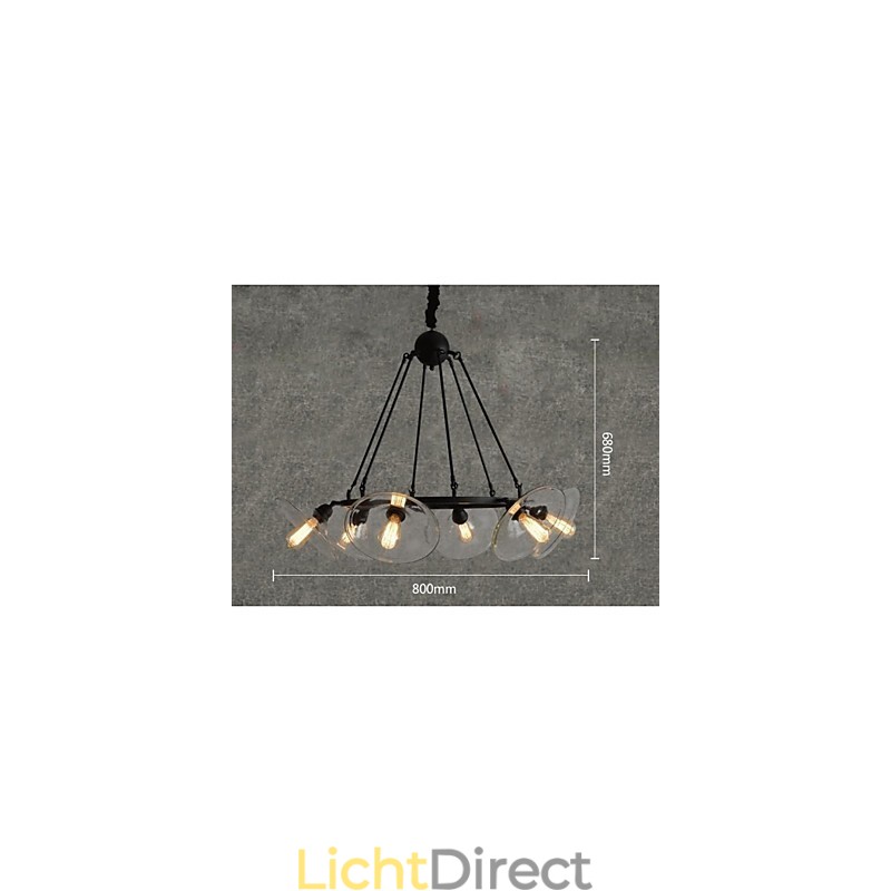 Traditionele Klassieke Vintage Retro Lantaarn Land Mini Stijl Schilderij Metalen Hanglamp Eetkamer