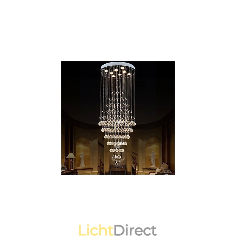Moderne kristallen kroonluchter verlichting hanglamp plafondlamp armaturen met 8 lampen H180CM
