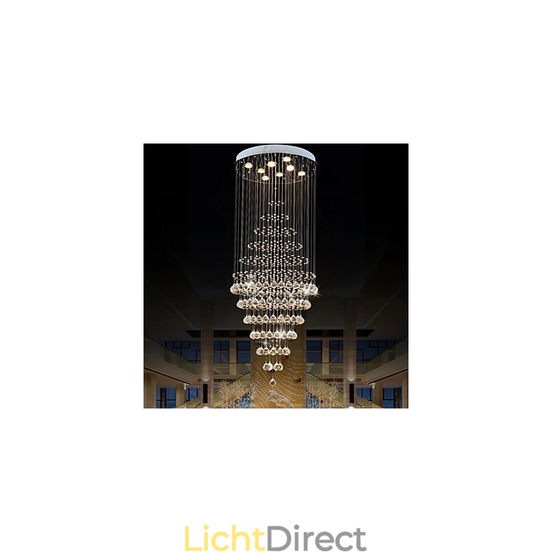 Moderne kristallen kroonluchter verlichting hanglamp plafondlamp armaturen met 8 lampen H180CM
