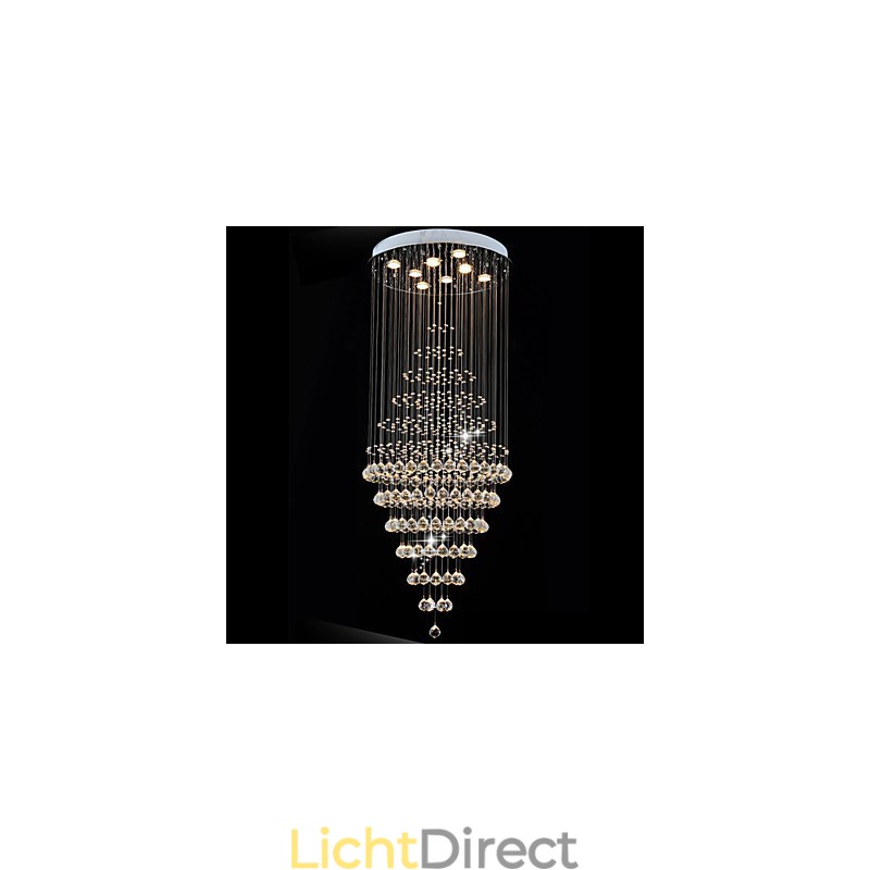 Moderne kristallen kroonluchter verlichting hanglamp plafondlamp armaturen met 8 lampen H180CM