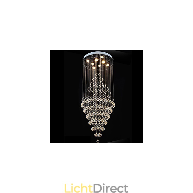 Moderne kristallen kroonluchter verlichting hanglamp plafondlamp armaturen met 8 lampen H180CM