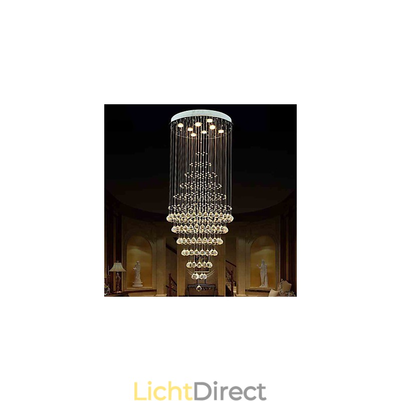 Moderne kristallen kroonluchter verlichting hanglamp plafondlamp armaturen met 8 lampen H180CM