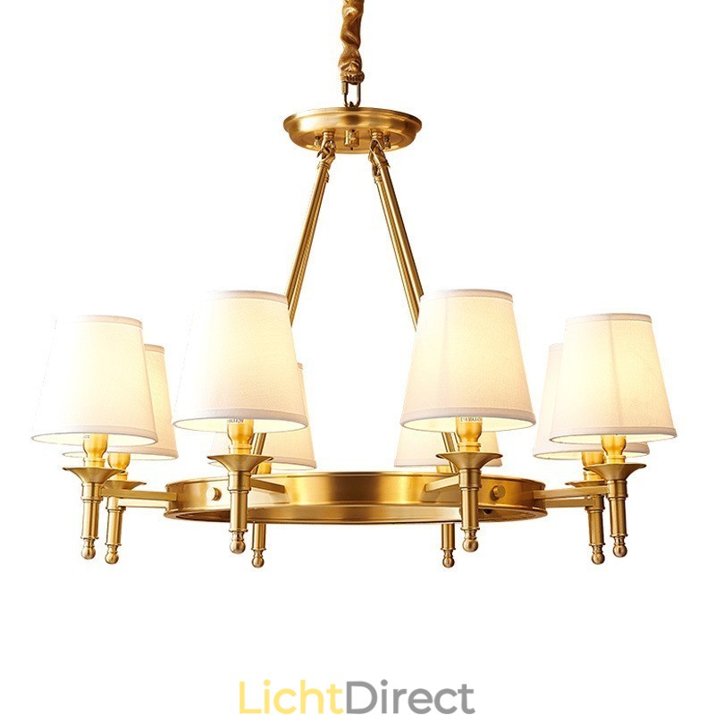 Puur messing ronde kroonluchter hanglamp traditioneel klassiek