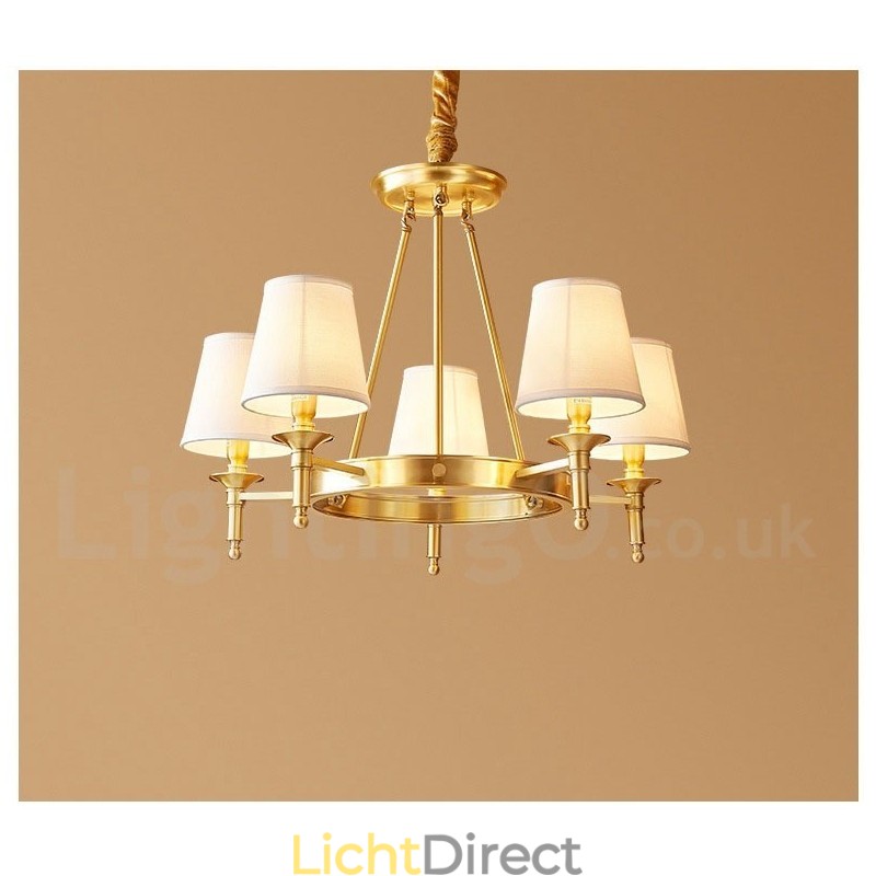 Puur messing ronde kroonluchter hanglamp traditioneel klassiek