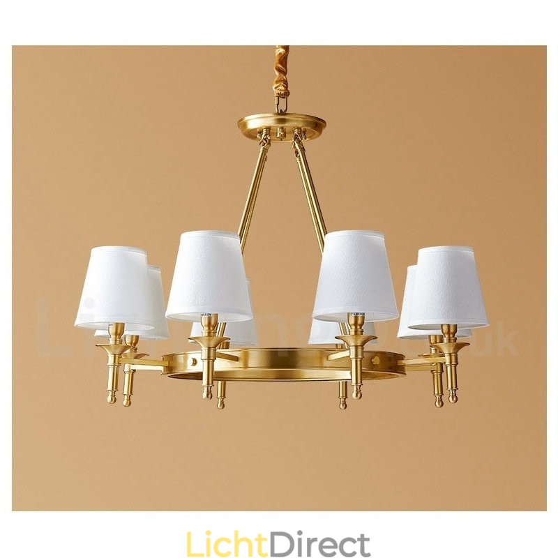 Puur messing ronde kroonluchter hanglamp traditioneel klassiek