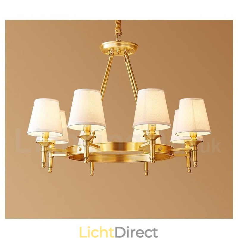 Puur messing ronde kroonluchter hanglamp traditioneel klassiek