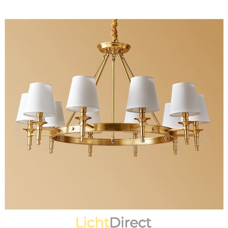 Puur messing ronde kroonluchter hanglamp traditioneel klassiek
